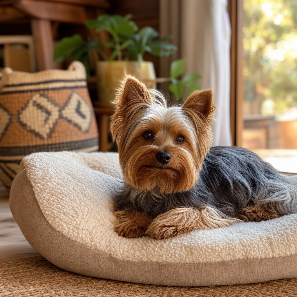 Help a rescue Yorkie settle in with calm routines and safe spaces